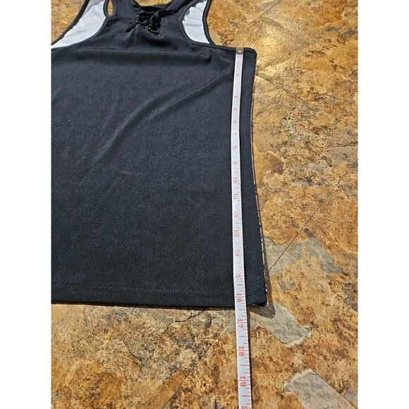 Skull Tank Floral Lace Back Lg Sister Army Tank Top (A182) - Picture 5 of 10